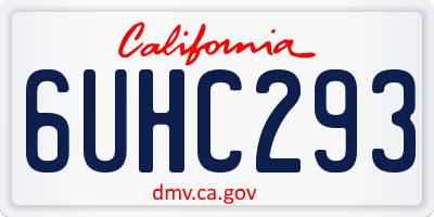 CA license plate 6UHC293