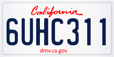 CA license plate 6UHC311
