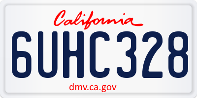 CA license plate 6UHC328