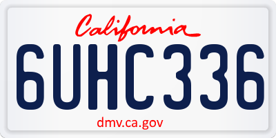 CA license plate 6UHC336
