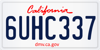 CA license plate 6UHC337