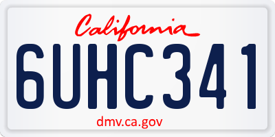CA license plate 6UHC341