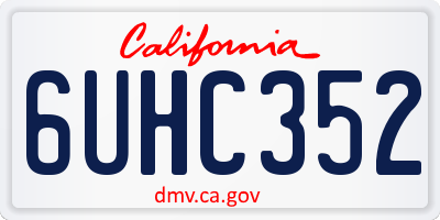 CA license plate 6UHC352