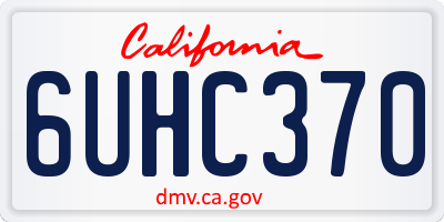 CA license plate 6UHC370