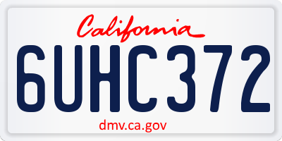CA license plate 6UHC372