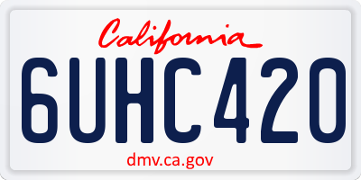CA license plate 6UHC420