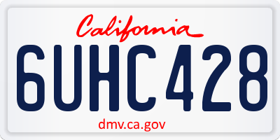 CA license plate 6UHC428