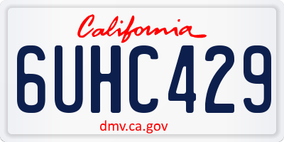 CA license plate 6UHC429