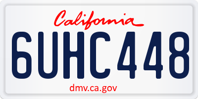 CA license plate 6UHC448