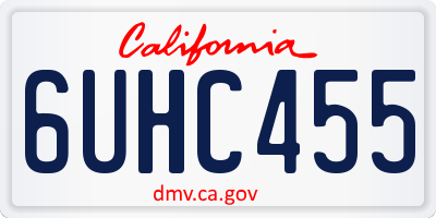 CA license plate 6UHC455