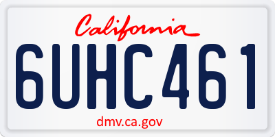 CA license plate 6UHC461