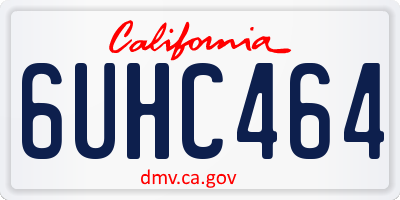 CA license plate 6UHC464