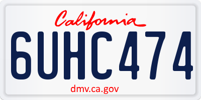 CA license plate 6UHC474