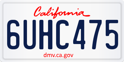 CA license plate 6UHC475