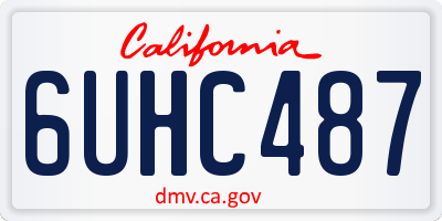 CA license plate 6UHC487