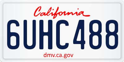CA license plate 6UHC488