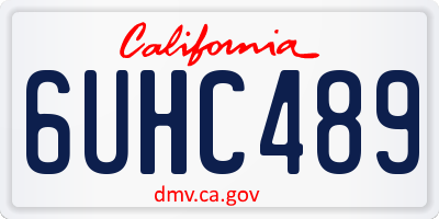 CA license plate 6UHC489