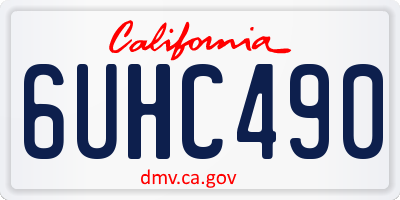 CA license plate 6UHC490