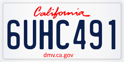 CA license plate 6UHC491