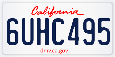 CA license plate 6UHC495