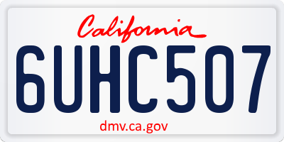 CA license plate 6UHC507