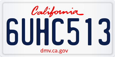 CA license plate 6UHC513