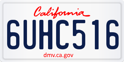 CA license plate 6UHC516