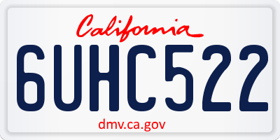 CA license plate 6UHC522