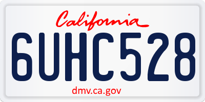 CA license plate 6UHC528