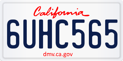 CA license plate 6UHC565