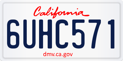 CA license plate 6UHC571