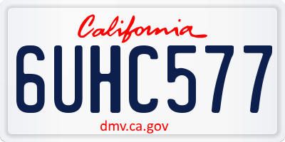 CA license plate 6UHC577