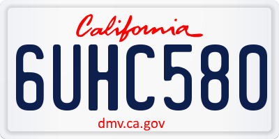 CA license plate 6UHC580