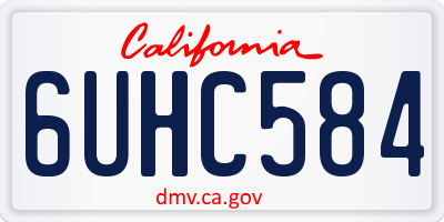 CA license plate 6UHC584