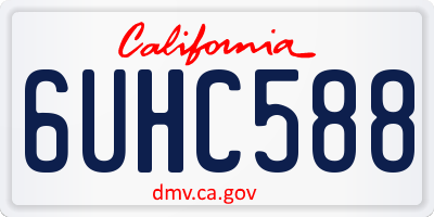 CA license plate 6UHC588