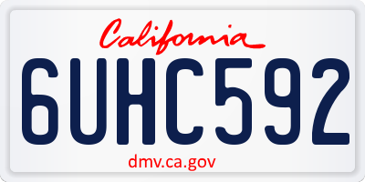 CA license plate 6UHC592