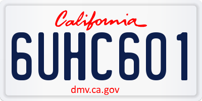 CA license plate 6UHC601