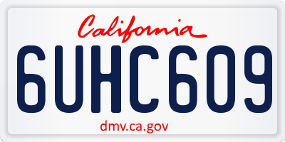 CA license plate 6UHC609
