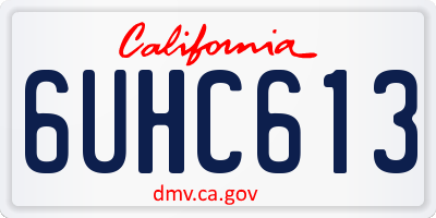 CA license plate 6UHC613