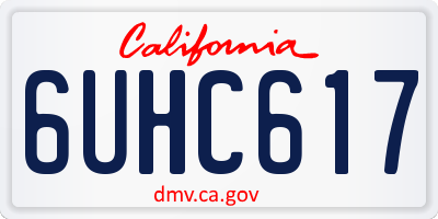 CA license plate 6UHC617