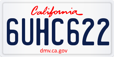 CA license plate 6UHC622