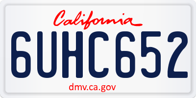 CA license plate 6UHC652