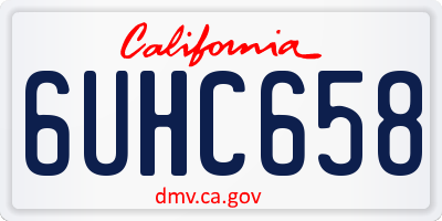 CA license plate 6UHC658