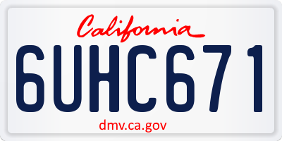 CA license plate 6UHC671