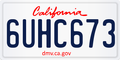 CA license plate 6UHC673