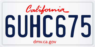 CA license plate 6UHC675