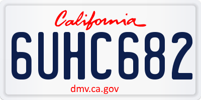 CA license plate 6UHC682