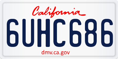 CA license plate 6UHC686