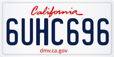 CA license plate 6UHC696