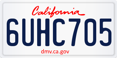 CA license plate 6UHC705